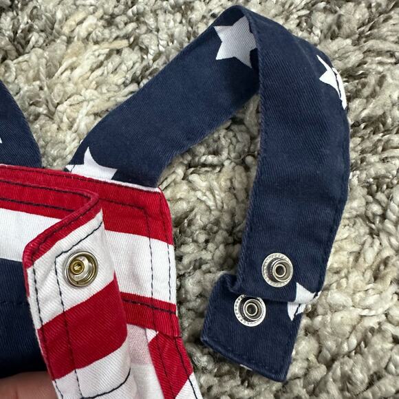 Children Place Baby Girl American Flag Overalls Dress Romper 6 9 Months 4th July - Picture 5 of 8